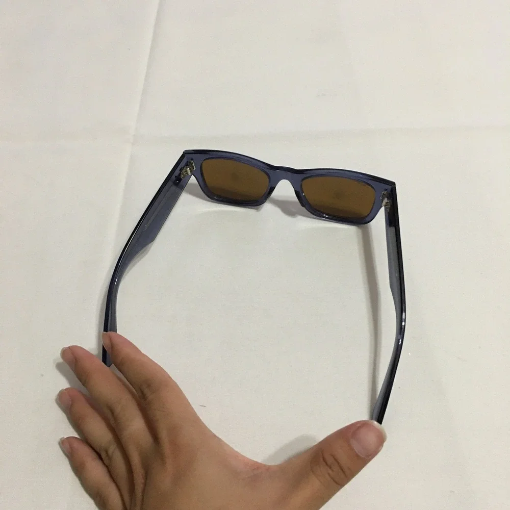 Ray-Ban Mega Wayfarer RB0840S Sunglasses Transparent Blue Frame Brown Lens Parts